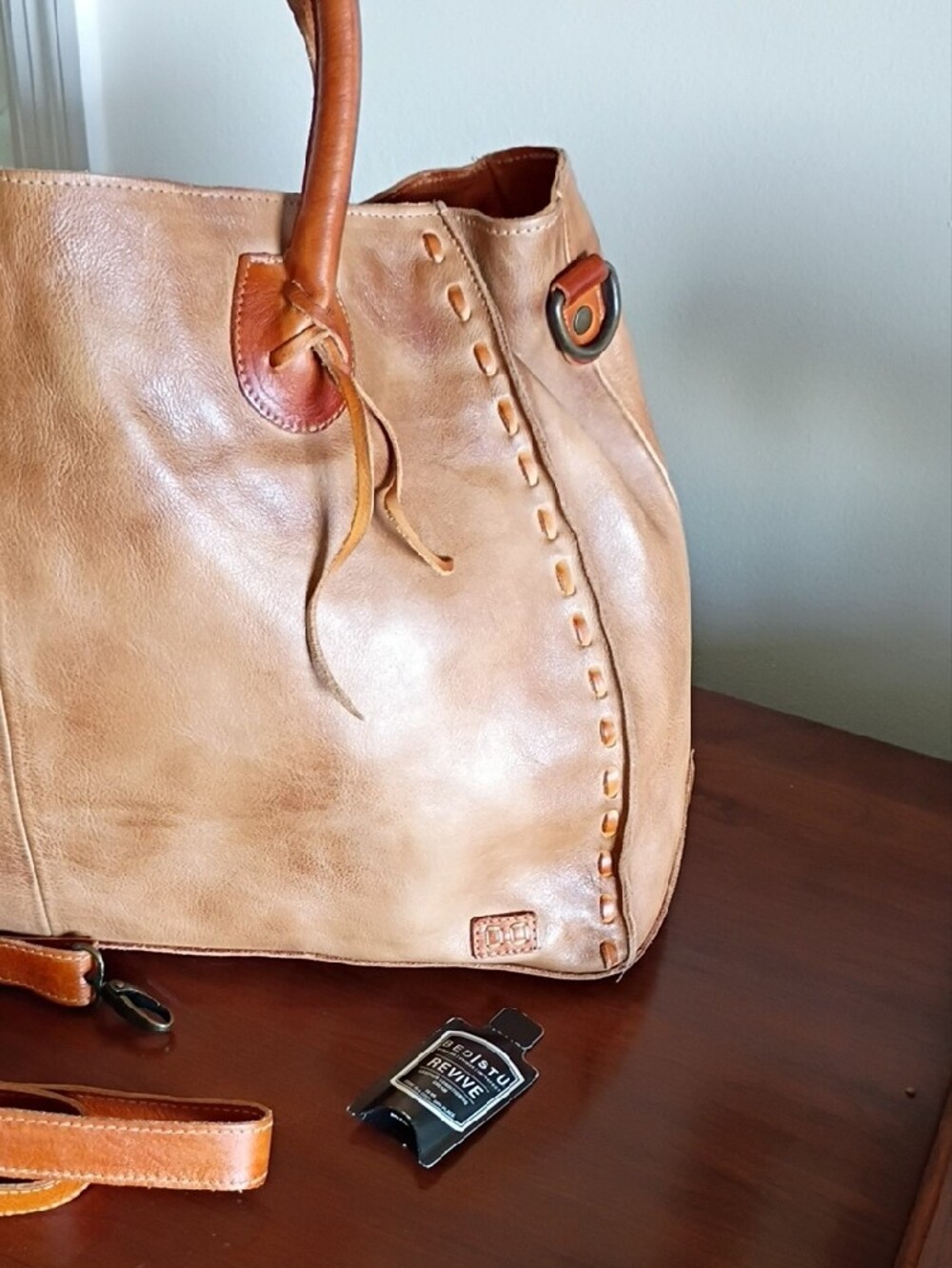 NWT BED|STU Rockaway Tote with Removable Strap, Oats Pecan - Picture 2 of 12